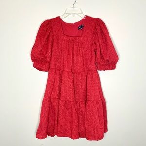 Sister Jane red tweed mini dress. Size XS